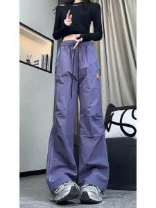 Quần Ống Đứng Nhanh Khô Phong Cách Đường Phố Mùa Hè Cho Nữ Quần Ống Rộng Chống Nắng Chống Thấm Nước Quần Áo Bảo Hộ Lao Động