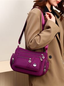 Ladies Large Capacity Oxford Cloth Crossbody Bag Single Shoulder Casual Leisure Mom Bag Waterproof Layer New Style Handbag