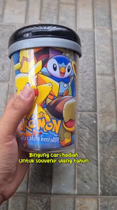Tumbler Pikachu Pokemon Gagang Botol Minum Souvenir Kado Hampers Ultah