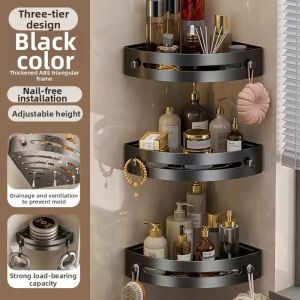 Wall Mounted Bathroom Corner Shelf No Drilling