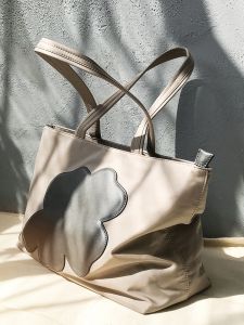 Tote Bag Womens Large Capacity Oxford Cloth Bag Simple Single Shoulder Bag Trendy All-Match 2025 New Style Nylon Oxford Cloth Bag