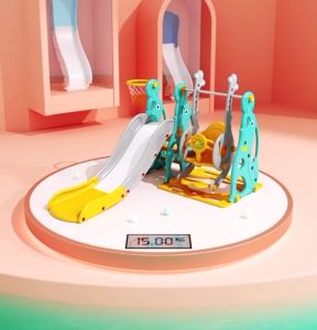 สไลเดอร์เด็ก Slider สไลเดอร์ 3in1 พร้อมแป้นบาสลูกบาส ปรับระดับได้ เครื่องเล่นสนาม กระดานลื่น ของเล่นเด็ก ชิงช้าเด็ก ชุดชิงช้าสไลเดอร์