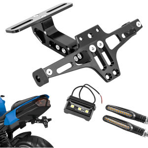 For Yamaha XJ6 XJ6F XJ6N Kawasaki Z800 Z750 Duke 200 Motorcycle Adjustable Rear Tail Tidy License Plate Holder Bracket LED Light