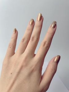 Set sơn móng tay gel lạnh cao cấp 16ml nhũ vàng và kim tuyến vàng (không cần hơ máy)