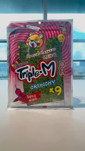 Triple M Seaweed Snack Ready to Eat Crispy Bites Giant Sheet (Original / Spicy / Grilled Squid)