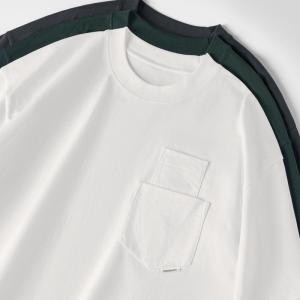 Áo Thun Nam Tay Ngắn Cotton Nguyên Chất Dáng Rộng Cổ Tròn in Họa Tiết Sọc Mùa Hè Phong Cách Mới Cổ Điển Đơn Giản