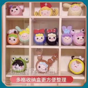 Zakka Wooden Multi-Grid Storage  Pop Mart Storage Rack Blind  Jasmine Doll Hand Toy Display