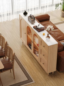 Modern Minimalist Tall Wooden Side Cabinet