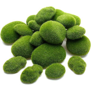5Pcs Artificial Green Moss Plants Simulated Moss Stone Creative Home Garden Lawn Floor Ornament Landscape Bonsai Decoration