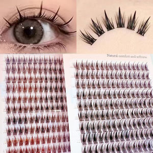 ขนตาปลอมแบบกลุ่มรูปรวงข้าว 160 ชิ้น ขนตาปลอมแบบธรรมชาติ สำหรับใช้ในชีวิตประจำวันและงานปาร์ตี้