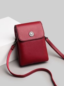 Genuine Leather Small Bag 2023 New Arrival Fashion Mobile Phone Bag Crossbody Bag Minimalist Easiest for Match Multi-Layer Coin Purse Mini Womens Bag