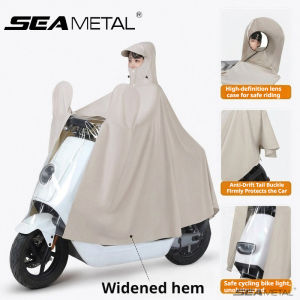 SEAMETAL bạt phủ xe mô tô áo poncho xe mô tô áo khoác xe mô tô và áo mưa 2 trong 1 chất liệu nhanh khô chống thấm nước