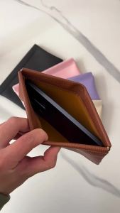 （Ready Stock）Automatic Sealing Wallet - Long Business Style with Bill Clip & Coin Holder Leather Handheld Bag