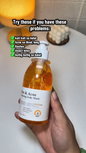 Mite Acne Cleansing Body Wash Liquid Soap Herbal Anti-Acne Complex France Pieroin Piericidin A Removes Backne Controls Sebum Hydrating Whitening Brightening Moisturizing Sensitive Calms Breakouts Rich Gentle Foaming Shower Gel For Smooth Skin Men Women