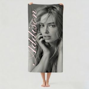 Hasbro | American singer A-Addison Rae Towel Drying Bath Towel Applicable To Light Swimming Camping Yoga Beach Out