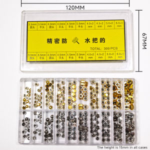 100/300pcs Waterproof Watch Crown for Watch Repair and Replacement With Gold and Silver Color with Box