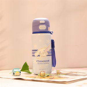 ถ้วยดื่มน้ำรักษาอุณหภูมิสำหรับเด็ก 2025 แบบใหม่ ถ้วยดื่มน้ำคู่พร้อมฝาปิด ทรงโค้ง ดีไซน์สัตว์และตัวอักษร เครื่องประดับที่ทนทาน