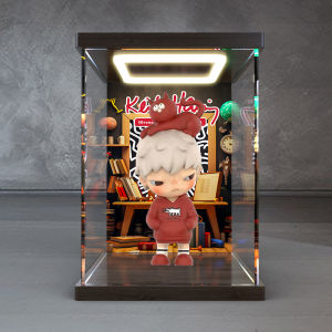 Dustproof Cover Light Version Storage Box for BobooMaoTie Small Wild Hirono Keith Haring Figurine Plastic Organizer for Bedroom