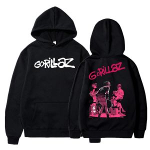 Áo Hoodie In Hình Gorillaz Dành Cho Nữ Và Nam Thu Đông Dài Tay Dáng Rộng Dạo Phố Áo Thun Chui Đầu Dệt Kim Mềm Mại