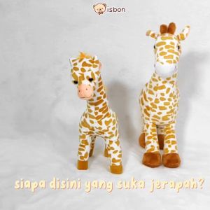 Boneka Jerapah Istana Boneka Giraffe girafe animal plush stuffed jungle hadiah anak bayi laki cowok halus premium edukasi