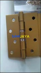 ENGSEL BEARING / ENGSEL PINTU / ENGSEL JENDELA 4 inch CAT WARNA KUNING MERK RINO 1 PASANG