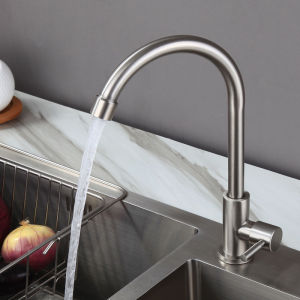 Kitchen Basin Sink Faucet SUS304 Stainless Steel Single Cold Water Taps Vegetable Washing Torneira Cozinha Griferia Para Cocina