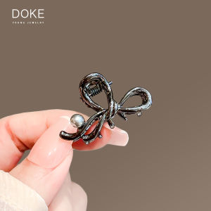 Butterfly Knot Metal Hair Clip Womens Elegant Small Size 2024 New Style Half Updo Shark Clip Hair Accessory