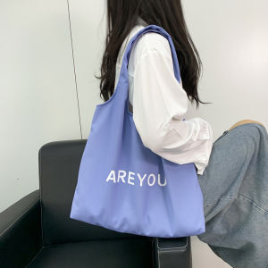 Summer Fresh Canvas Tote Bag Single Shoulder Large Capacity Thin Style Colorful Red Bookbag for Students Class Casual Leisure