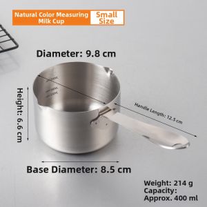 Mini Stainless Steel Milk Pan 10CM Baking Butter Small Pot 12 Baby Supplementary Food Pot 14 Hot Milk Cooking Utensils