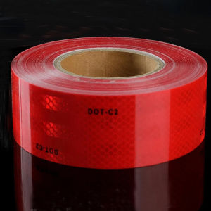 DOT-C2 Red 1/3/10M Truck Reflective Sticker Tape Warning Night Light Waterproof Reflective Sticker Warning Sticker Car Truck
