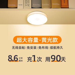 Led Human Body Sensor Light with Cabinet Light Shoe Cabinet Wardrobe Kitchen Wireless Self-Adhesive Rechargeable Wine Cabinet Light Bar Wireless