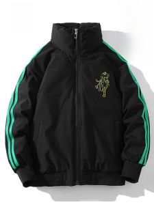 ROMON | Lormen Mens Down Jacket Lightweight Thickened White Duck Feather Stand Collar Autumn Winter Fashionable Warm Bread Style Coat