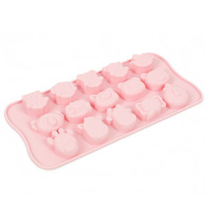 15 Grids Silicone Mold for Baking Cartoon Chocolate Biscuit Mould Animal Ice Cube Tray DIY Cake Decorating Tool Cupcake Topper