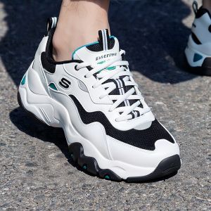 Skechers | Daddy Shoes Summer New Casual White Lightweight Sports Shoes Thick Sole