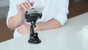 FECA i10 Adjustable Suction Cup Phone Holder | Suction Cup Mobile Stand for Travel | 1kg Load Capacity