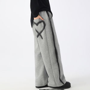 plus Size Wide Leg Pants for plus Size Girls Loose Comfortable Sports Trousers Autumn Casual Pants High Waist Cotton Polyester