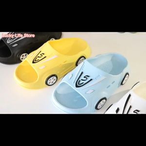New LED Slippers for Kids Boys Cartoon Car Children Girls Sandals Cute Indoor Luminous Shoes with Light for Baby Size 24-35