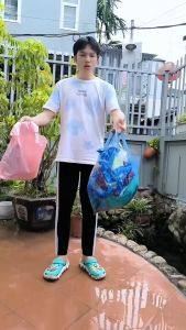 1 cuộn 50 Túi đựng rác dày nhà bếp ngoài trời dẻo dai chắc chắn kích thước 45x50 50x60cm N134