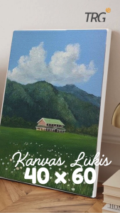 TRG Stretched Art Canvas Board 40x60 cm Watercolor Artist Acrylic Paint - Kanvas Putih Media Lukis Cat Air Akrilik Minyak Poster Siap Melukis Ukuran 40 x 60 TRG