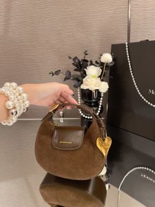 I.TELLE | Túi Đeo Vai Thời Trang Phong Cách Retro Màu Nâu Đất Hình Mũi Liềm Cho Phụ Nữ