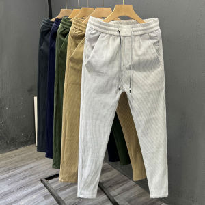 2024 New Arrival Spring and Autumn Fashion Cropped Pants Men Stretch Casual Pants Silm Skinny Pants Trendy Thin Mens Pants