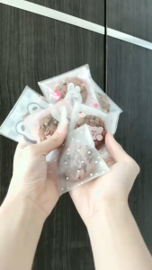 aiGooTan - (ISI 10) PLASTIK COOKIES SNOWFLAKES 7x7 10x10 CM - Kemasan Motif Salju Biskuit Medan