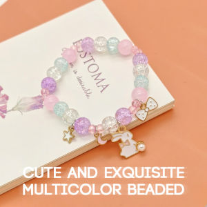 A.one Korean Style Jewelry Bracelet ins Cute Cartoon Bunny Multicolored Beaded Bracelet Female Student Children Gift Jewelry Set