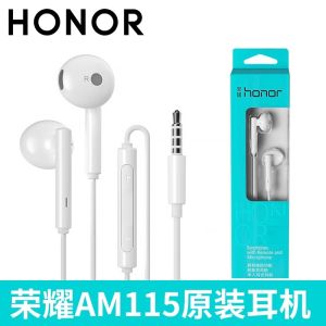 หูฟัง Honor AM116ของแท้จากโรงงานหูฟังกึ่งอินเอหูฟังแบบมีสายเหมาะสำหรับ V10ของแท้จากโรงงาน