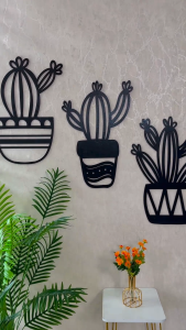 Hiasan Dinding Kayu Minimalis Motif Kaktus Hiasan Dinding Rumah