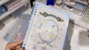 Kuromi My Melody Cinnamoroll B5 Refillable Journal Notebook Loose-Leaf Buku