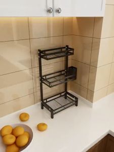 Rak Rempah Stainless Steel Spice Rack Kitchen Condiment Rack Storage Shelf