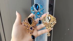 Fashion Crystal Brooch Water Drop Rhinestone For Women Pins Jewelry Clothing Accessories Party Gift