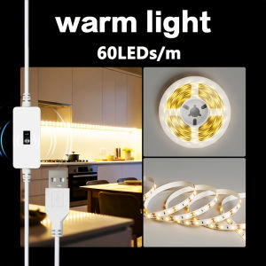 Smart LED Strip Lights USB LED Backlight Hand Scan Switch Sensor Tape Diode Lights for Room Christmas Party Kitchen Decorations