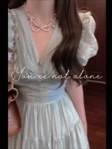 CHANGTONG | Elegant High-end French Style Slimming Waist Dress